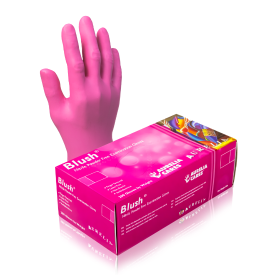 Picture of Aurelia Blush Pink Nitrile Gloves - Small (200)