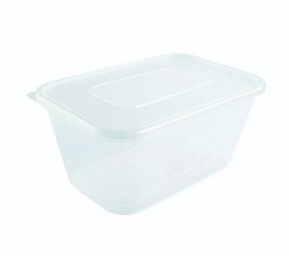 Picture of Plastic Takeaway Container 650ml With Clear Lid  (Pack of 250)