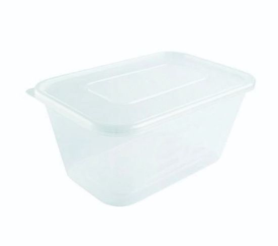 Picture of Plastic Takeaway Container 650ml With Clear Lid  (Pack of 250)