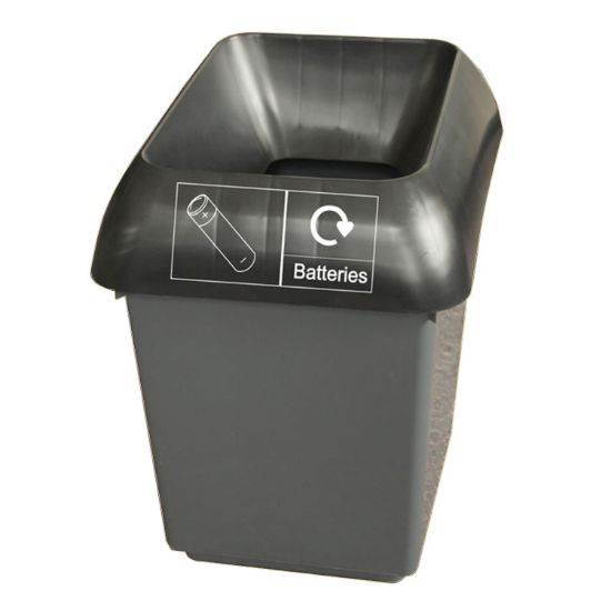 Picture of 30ltr Recycling Bin Complete With Lid For Batteries