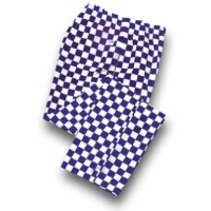 Picture of Chef Trousers Big Check Blue Med *p