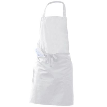 Picture of Bib Apron With Pocket 91cm White *p
