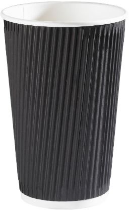 Picture of Black Ripple Wrap Hot Cup 16oz (Pack of 25)