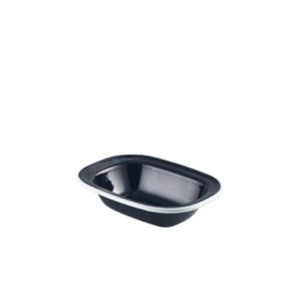 Picture of Enamel Pie Dish Black With White Rim 16cm (12)
