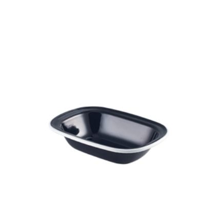 Picture of Enamel Pie Dish Black With White Rim 18cm (12)