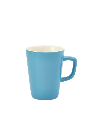 Picture of Genware Porcelain Latte Mug Blue 34cl 12oz (6)