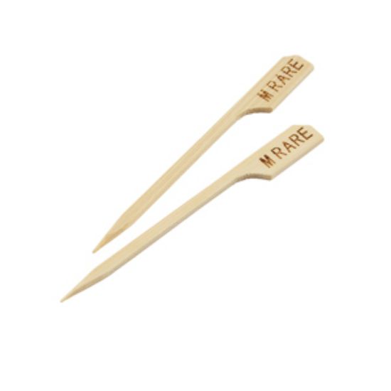 Picture of Bamboo Steak Markers 9cm/3.5"" Medium Rare (100pcs)