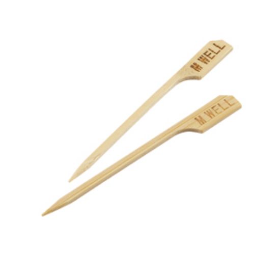 Picture of Bamboo Steak Markers 9cm/3.5"" Medium Well (100pcs)