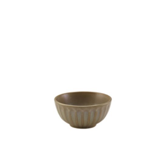 Picture of Terra Porcelain Matt Grey Scalloped Round Bowl 13.8cm (6)
