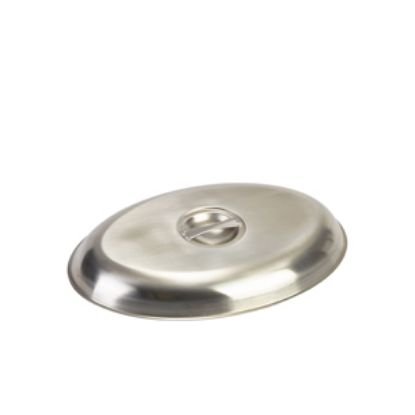 Picture of Genware Stainless Steel Cover For Oval Vegetable Dish 30cm/12""