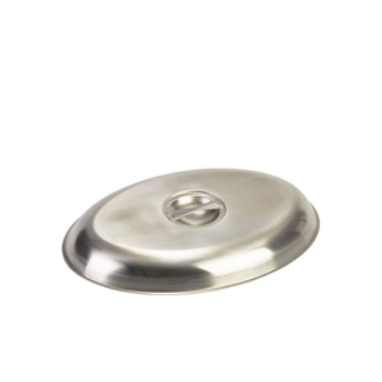 Picture of Genware Stainless Steel Cover For Oval Vegetable Dish 30cm/12""