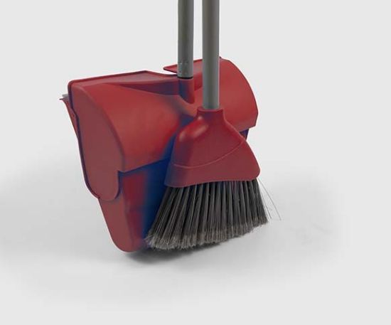 Picture of Angle Lobby Dustpan And Brush Set Red