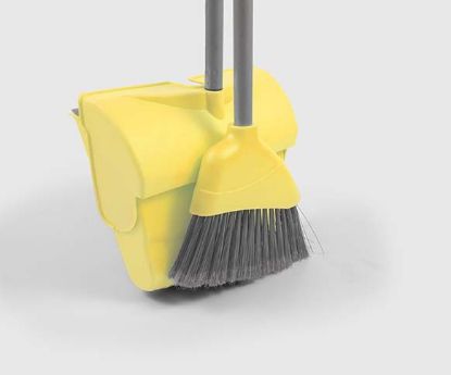 Picture of Angle Lobby Dustpan And Brush Set Yellow