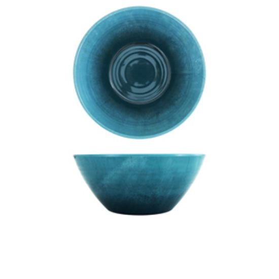 Picture of Light Blue Glazed Melamine Casablanca Bowl 24.5 X 10cm