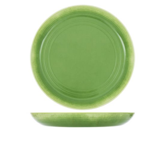Picture of Light Green Glazed Melamine Casablanca Bowl 38 X 4.5cm