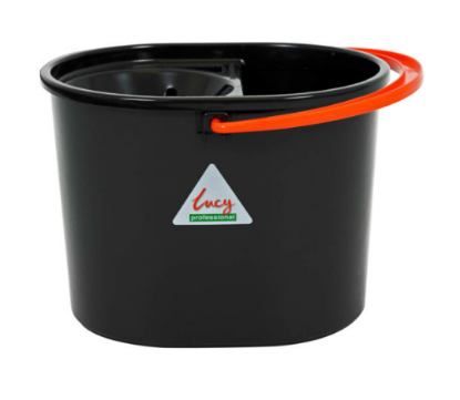 Picture of Oval Recycled Bucket Black With Red Colour Coding