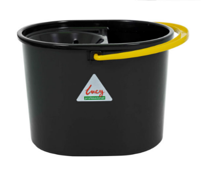 Picture of Oval Recycled Bucket Black With Yellow Colour Coding