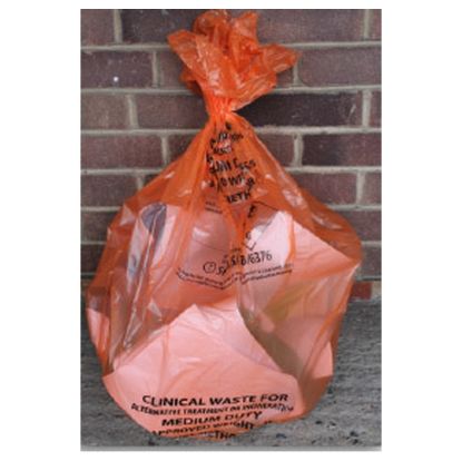 Picture of Clinical Orange Sacks Medium Duty 15" X 28" X 39" 90l Case 200
