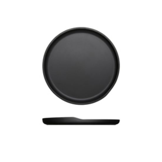 Picture of Black Copenhagen Round Melamine Plate 22.5cm (6)