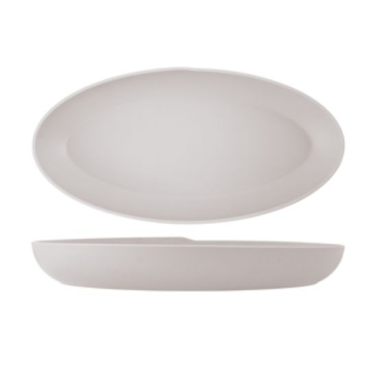 Picture of White Copenhagen Oval Melamine Deep Dish 55 X 27.5 X 7.5cm