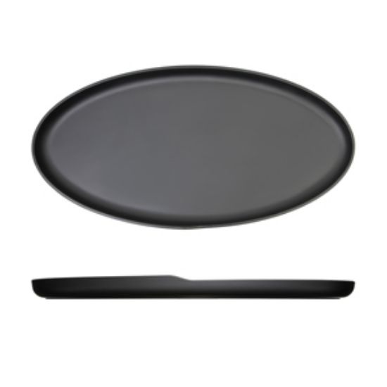Picture of Black Copenhagen Oval Melamine Dish 55 X 27.5cm