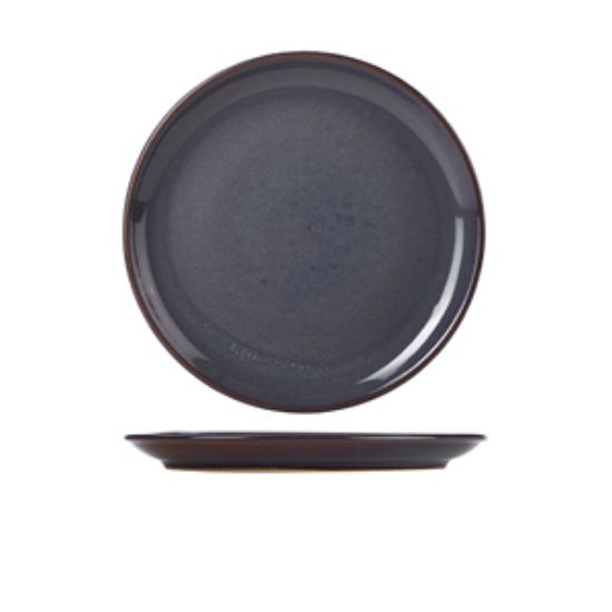 Picture of Terra Stoneware Rustic Blue Coupe Plate 24cm (6)