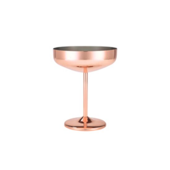 Picture of Genware Copper Plated Cocktail Coupe Glass 30cl/10.5oz