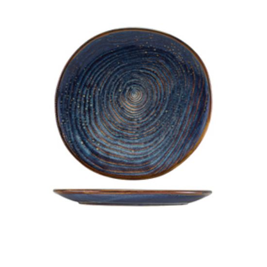 Picture of Terra Porcelain Aqua Blue Organic Plate 25cm (6)