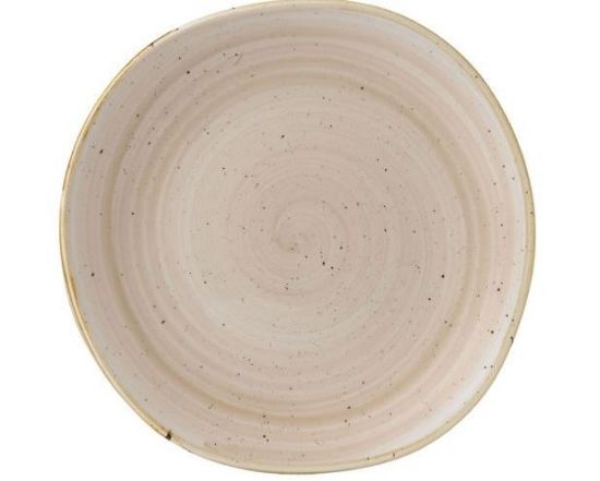 Picture of Terra Porcelain Matt Grey Scalloped Coupe Plate 23.4cm (6)