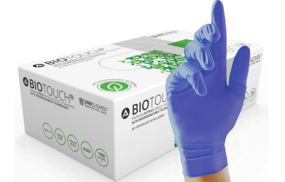 Picture of Biotouch Biodegradable Blue Nitrile Glove Powder Free XL (100)
