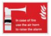 Picture of Airhorn Shadow Board Complete With Fixings 250mm X 350mm Excld Air Horn