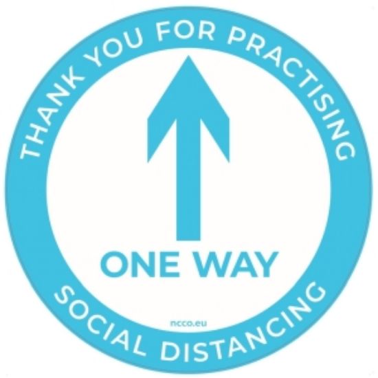 Picture of Safe Distance Arrow Floor Graphic (Pack Of 10)