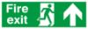 Picture of Fire Exit With Running Man And Arrow Up Sign 150x450 Rigid