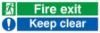 Picture of Fire Exit Keep Clear Sign S/A 150x450mm