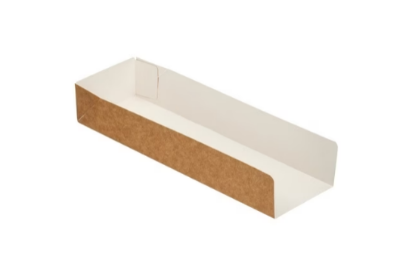Picture of Kraft Open Ended Hot Dog Tray Brown 240x70x40mm (Pack of 250)