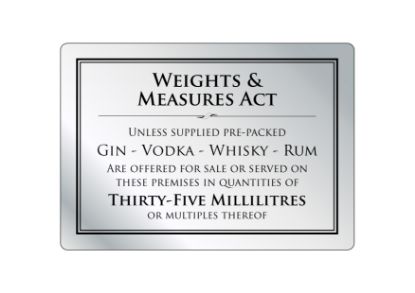 Picture of Weights & Measures Act 35ml 210x148mm Brushed Silver