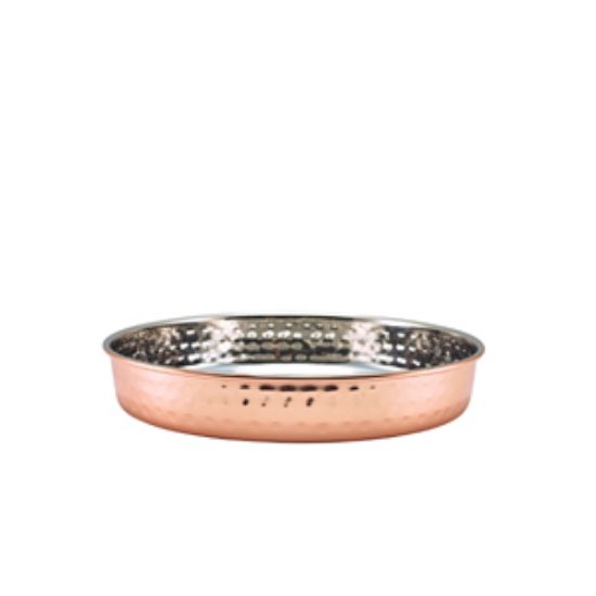 Picture of Genware Hammered Copper Plated Presentation Plate 20cm