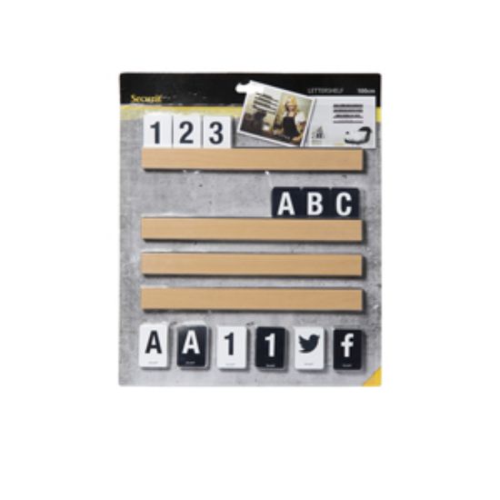 Picture of Letter Shelf 1m Teak (Includes 169 Characters)