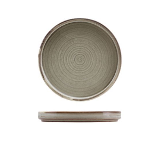 Picture of Terra Porcelain Grey Low Presentation Plate 18cm (6)