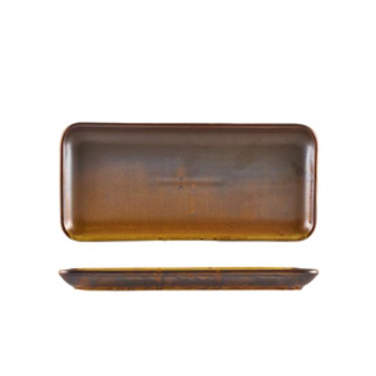 Picture of Terra Porcelain Rustic Copper Low Presentation Plate 21cm (6)