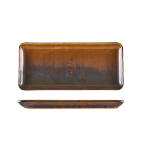 Picture of Terra Porcelain Rustic Copper Low Presentation Plate 25cm (6)