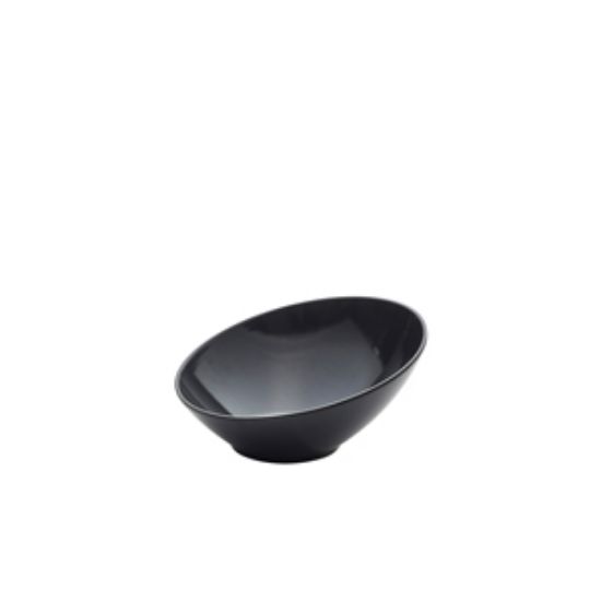 Picture of Black Melamine Slanted Buffet Bowl 21 X 20 X 10cm