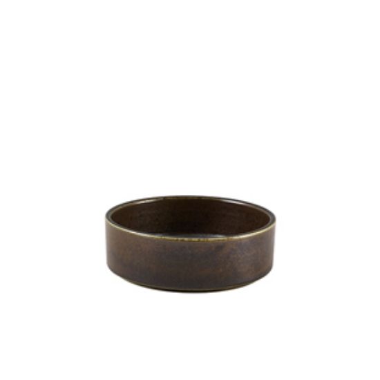 Picture of Black Melamine Curved Square Bowl 19cm