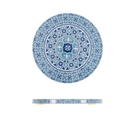 Picture of Blue Marrakesh Melamine Round Slab 28.5cm