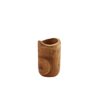 Picture of Genware Olive Wood Rustic Cutlery Holder