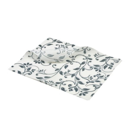Picture of Greaseproof Paper Grey Floral Print 25 X 20cm  (1000)
