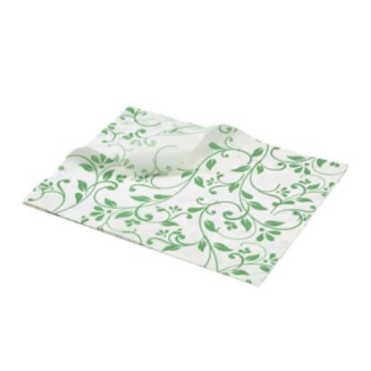Picture of Greaseproof Paper Green Floral Print 25 X 20cm  (1000)