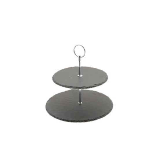 Picture of Genware Two Tier Presentation Plate Stand 20.5cm