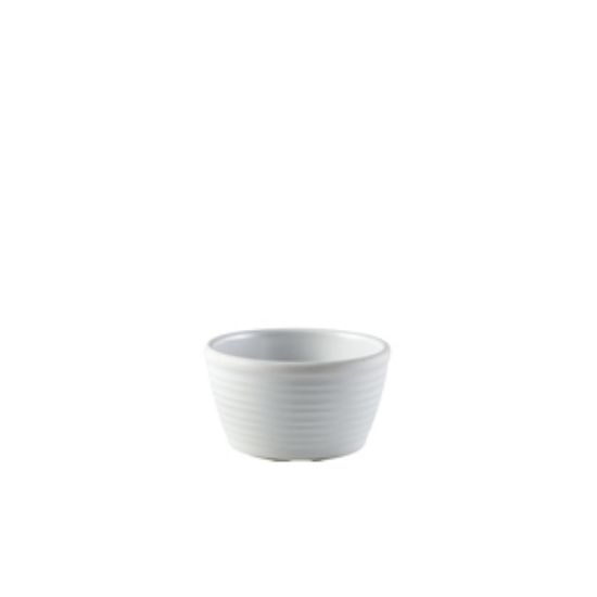 Picture of Genware Melamine Matt White Ripple Ramekin 2oz 56ml (24)