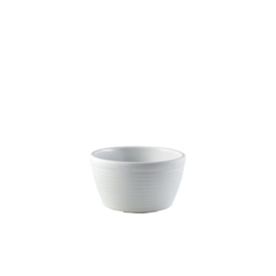 Picture of Genware Melamine Matt White Ripple Ramekin 4oz 113ml (24)